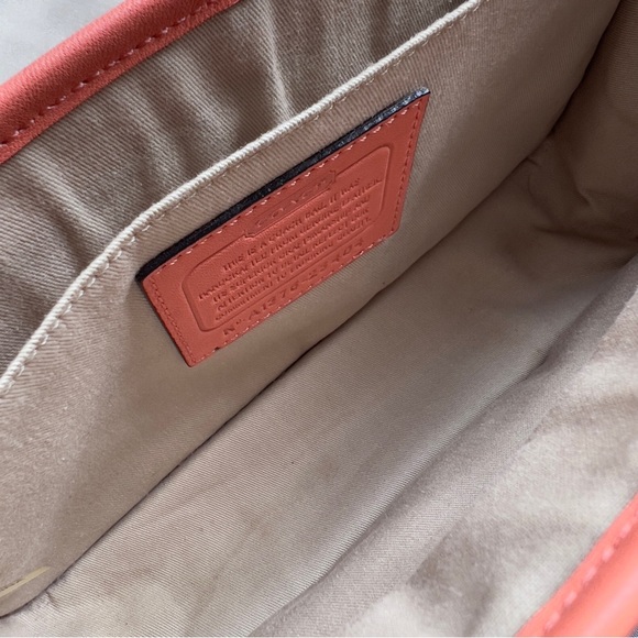 Coach Women’s Legacy Coral Perforated Leather Penelope Shoulder Crossbody Bag - Picture 8 of 13